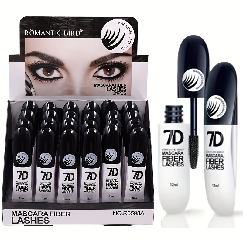 

7d Silk Fiber Mascara 4d Effect Eyelashes Lengthening Makeup Tool, Waterproof Slender Mascara