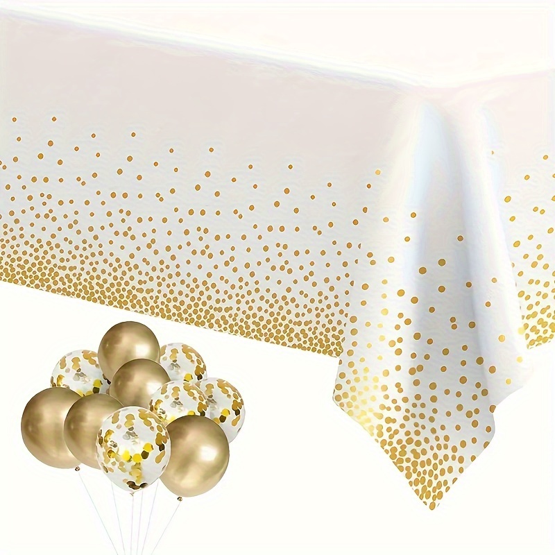 1pc, Table Cover, Golden Dot Printed Rectangular Disposable Table Cloth, Holiday Party Decoration Supplies, Table Decor, Party Decoration
1pc, Table Cover, Golden Dot Printed Rectangular Disposable Table Cloth, Holiday Party Decoration Supplies, Table Decor, Party Decoration