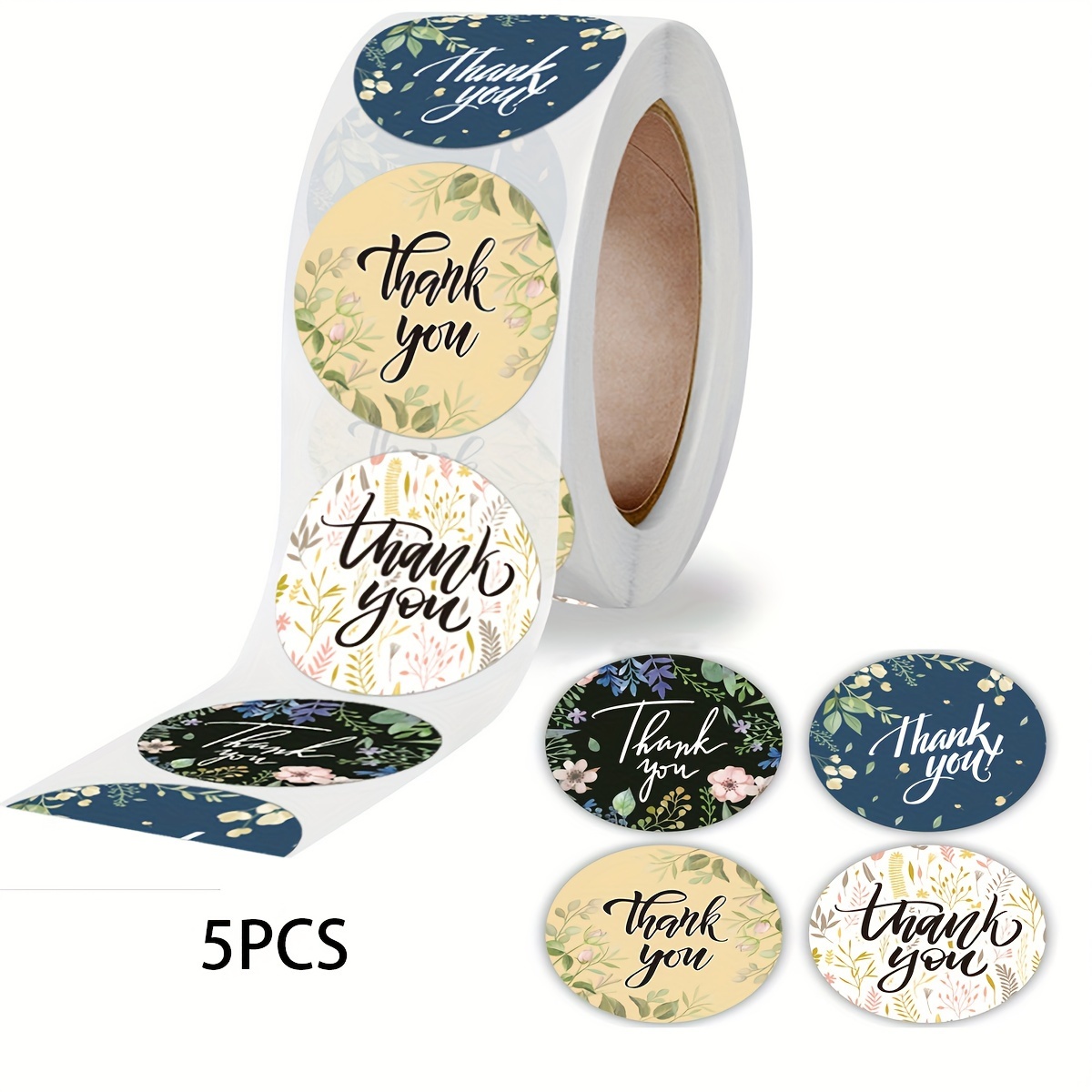 Floral Pattern Thank You Stickers For Wedding Birthday Temu Canada