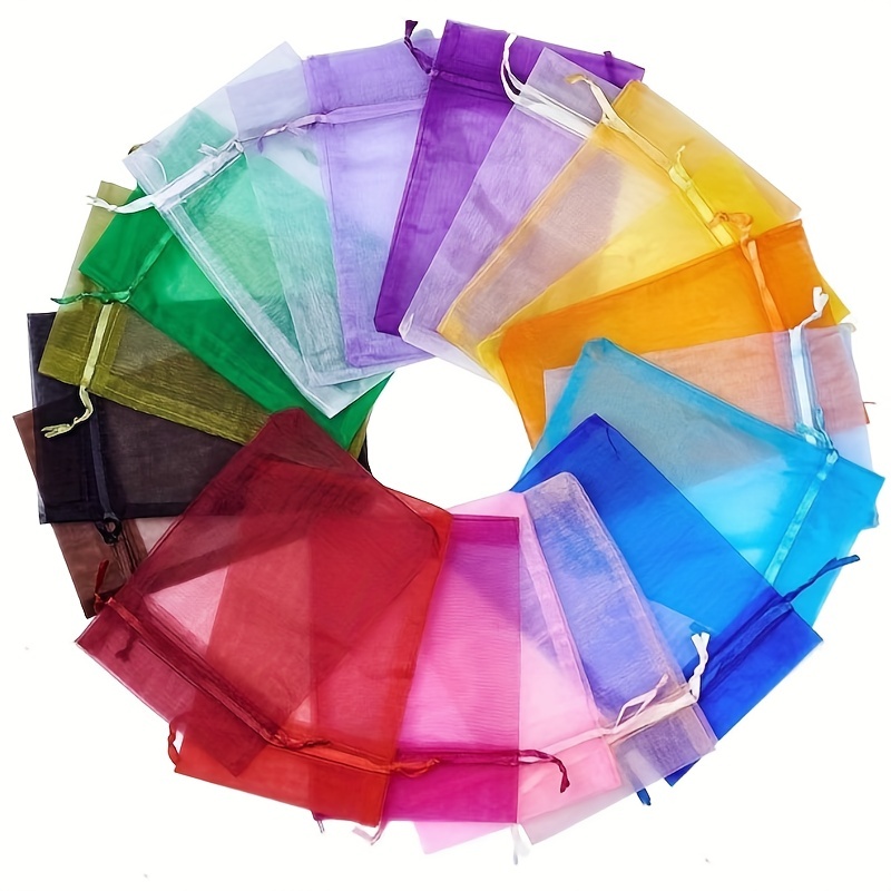 100pcs Assorted Transparent Organza Gift Bags With Drawstrings, Solid Color, For Weddings, Parties, Valentine's Day, Retail, Boutique, Supermarket - No Electricity Needed
100pcs Assorted Transparent Organza Gift Bags With Drawstrings, Solid Color, For Weddings, Parties, Valentine's Day, Retail, Boutique, Supermarket - No Electricity Needed