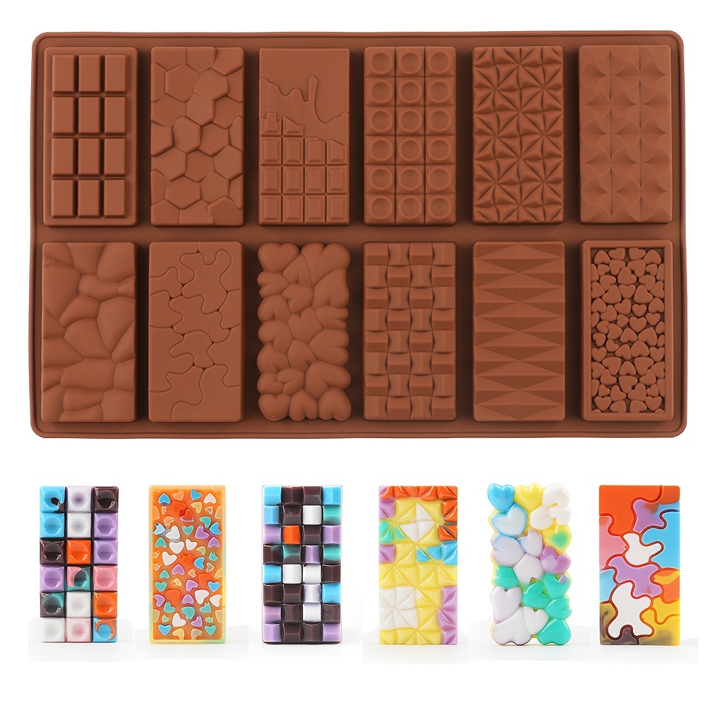 1pc, Chocolate Bar Mold, Break Apart Chocolate Molds 3d Silicone Mold, Candy Mold, Mousse Cake Mold, For Wax Melts Non Stick Large
1pc, Chocolate Bar Mold, Break Apart Chocolate Molds 3d Silicone Mold, Candy Mold, Mousse Cake Mold, For Wax Melts Non Stick Large