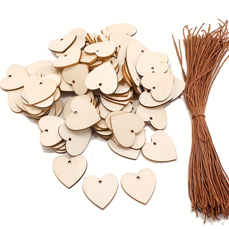 100pcs, Creative Heart Shaped Wooden With Hemp Rope Diy Craft Gift Pendant Christmas Day Party Decoration Pendant
100pcs, Creative Heart Shaped Wooden With Hemp Rope Diy Craft Gift Pendant Christmas Day Party Decoration Pendant