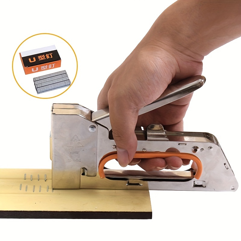 1pc 1008f Staple Gun/ 1008f Staples, Upholstery Stapler For Fixing Material, Decoration, Carpentry, Furniture, Doors And Windows
1pc 1008f Staple Gun/ 1008f Staples, Upholstery Stapler For Fixing Material, Decoration, Carpentry, Furniture, Doors And Windows