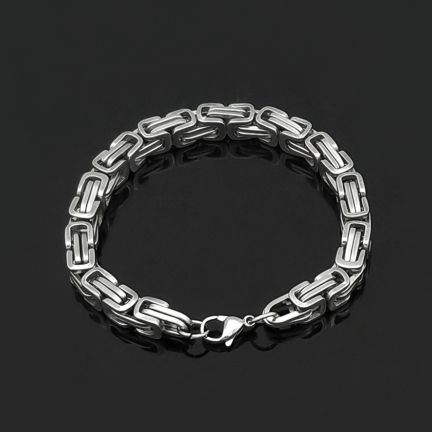 1pc Men's Stainless Steel King Chain Bracelet, Men's And Women's Stainless Steel Bracelet
1pc Men's Stainless Steel King Chain Bracelet, Men's And Women's Stainless Steel Bracelet