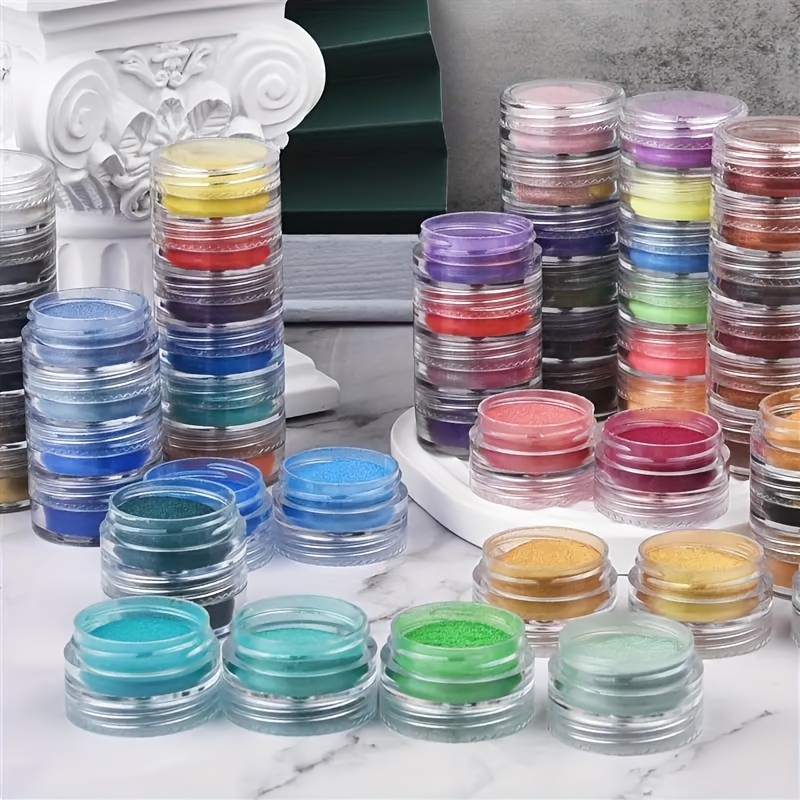 

6 Colors/set Pearlescent Powder Pigment Mica Mineral Powder Dye For Diy Epoxy Resin Jewelry Making Nail Art Decor Makeup