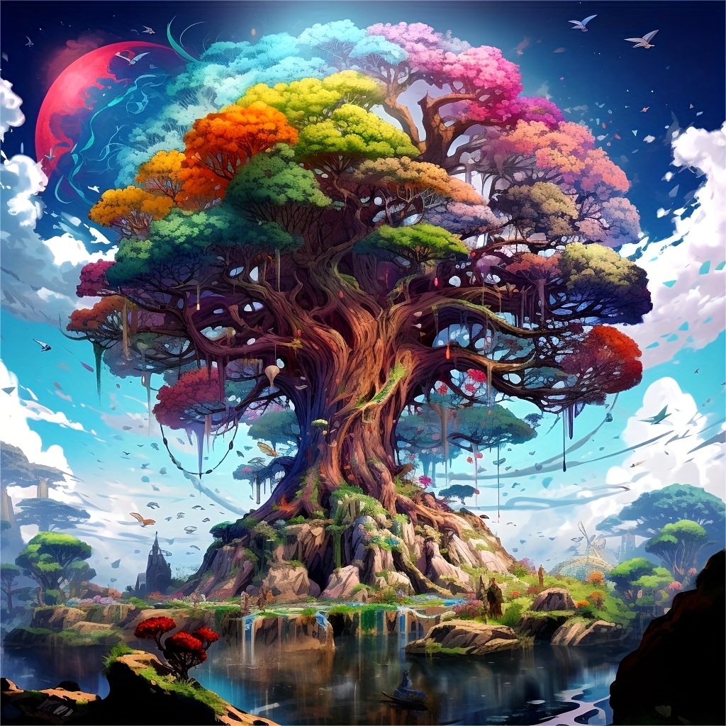 1pc Large Size 40x40cm/15.7x15.7inch Without Frame Diy 5d Diamond Painting Colorful Tree, Full Rhinestone Painting, Artificial Diamond Art Embroidery Kits, Handmade Home Room Office Wall Decor
1pc Large Size 40x40cm/15.7x15.7inch Without Frame Diy 5d Diamond Painting Colorful Tree, Full Rhinestone Painting, Artificial Diamond Art Embroidery Kits, Handmade Home Room Office Wall Decor