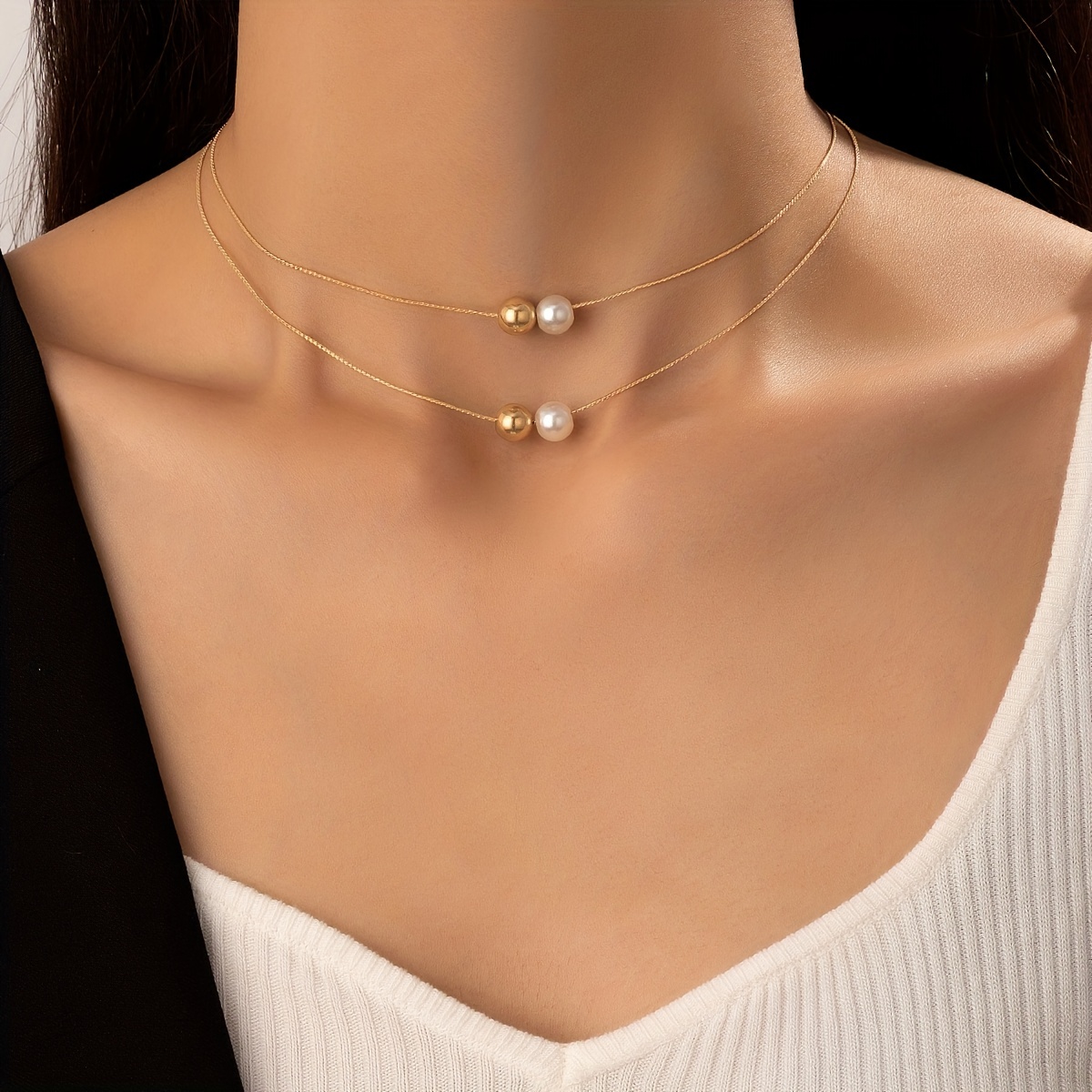 Personnalité Géométrique Alliage Fine Chaîne Faux Perles Pendentif Dames Double Couche Collier Chaîne Clavicule
Personnalité Géométrique Alliage Fine Chaîne Faux Perles Pendentif Dames Double Couche Collier Chaîne Clavicule