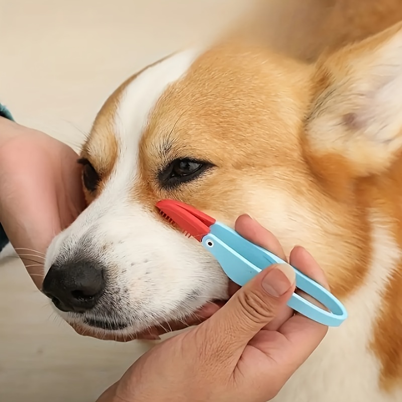 

1pc Pet Tear Marks Brush Cat Dog Eye Excrement Brush Knot Brush Eye Cleaner Clip Soft Brush