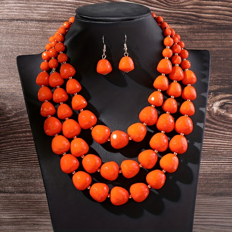 handmade earrings plus necklace boho style jewelry made suit-temu japan