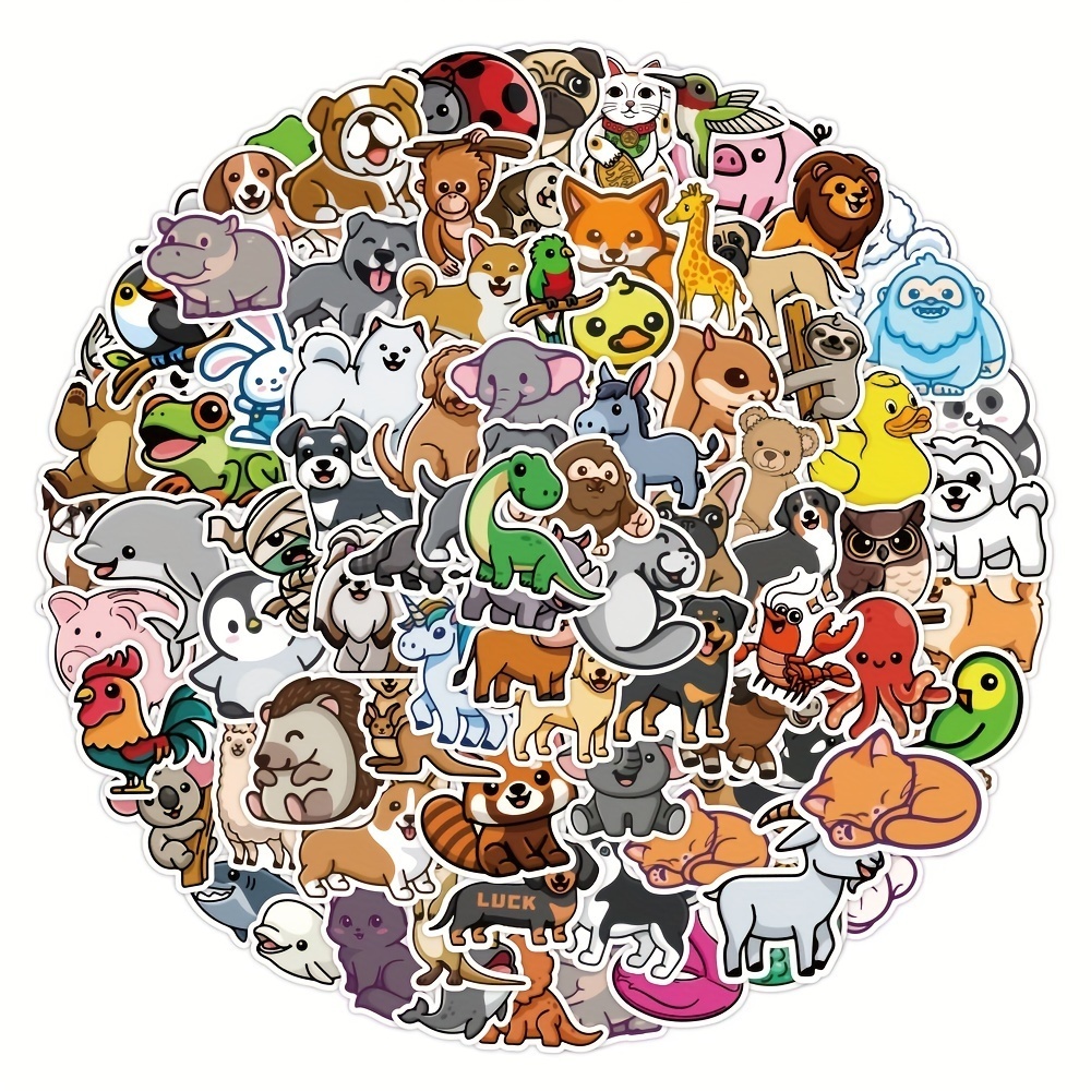 100pcs Cute Animal Stickers, Vinyl Waterproof Stickers For Laptop, Bumper, Skateboard, Water Bottles, Computer, Phone, Cute Animal Stickers For Teens
100pcs Cute Animal Stickers, Vinyl Waterproof Stickers For Laptop, Bumper, Skateboard, Water Bottles, Computer, Phone, Cute Animal Stickers For Teens