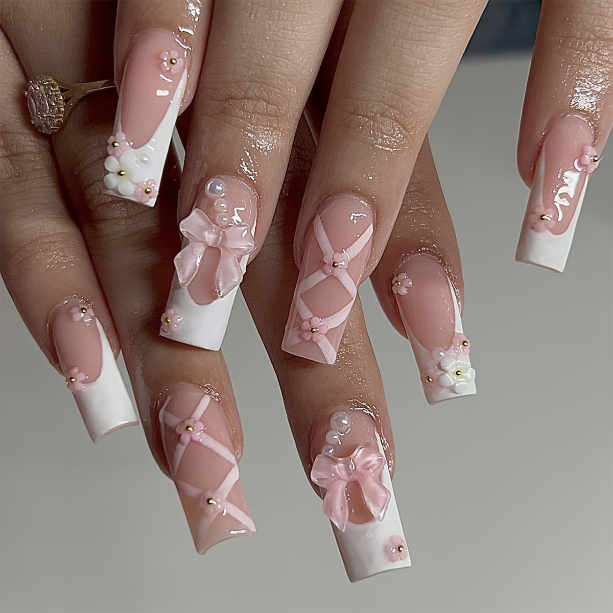 Change 24pcs Long Ballet Style Bow False Nails Including 1 Nail File And Jelly Glue Suitable For Women And Girls
Change 24pcs Long Ballet Style Bow False Nails Including 1 Nail File And Jelly Glue Suitable For Women And Girls