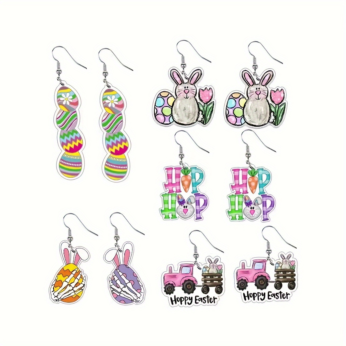 Bunny Eggs Dangle Earrings Cute Cartoon Easter Rabbit Temu United Kingdom