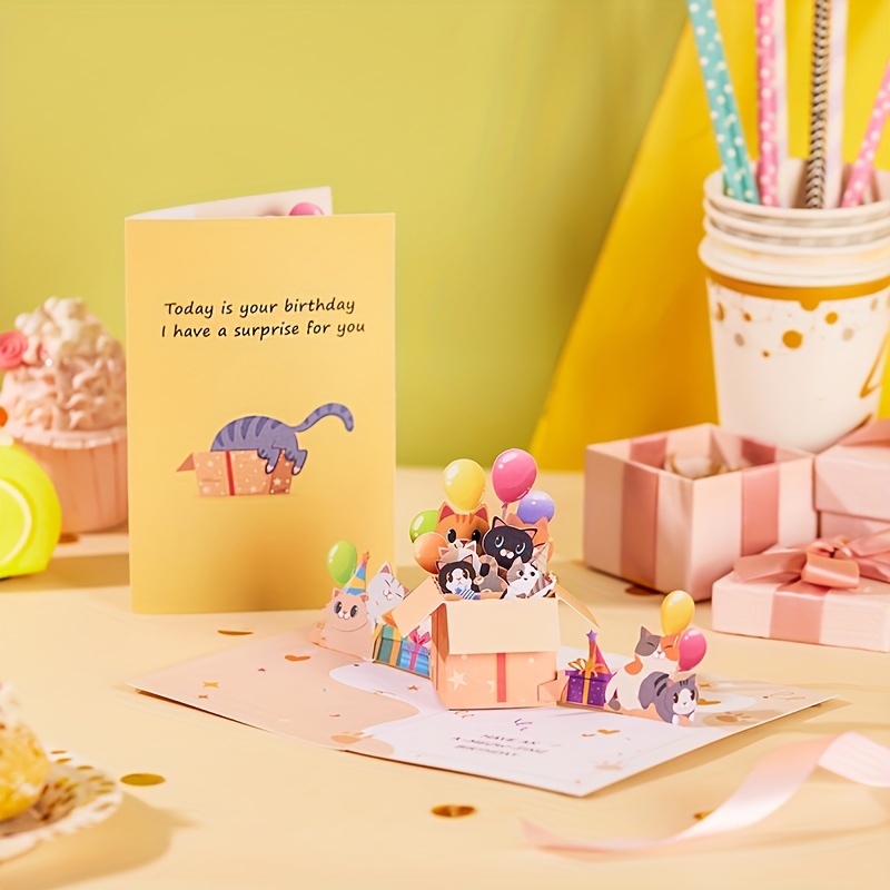 1pc Funny Cat Happy Birthday Card, Birthday Pop Up Card, Greeting Card For Your Parents, Friends, Grandparents, Siblings, Christmas Day, Thanksgiving Day, Mother Day, Father Day, Teacher Day
1pc Funny Cat Happy Birthday Card, Birthday Pop Up Card, Greeting Card For Your Parents, Friends, Grandparents, Siblings, Christmas Day, Thanksgiving Day, Mother Day, Father Day, Teacher Day