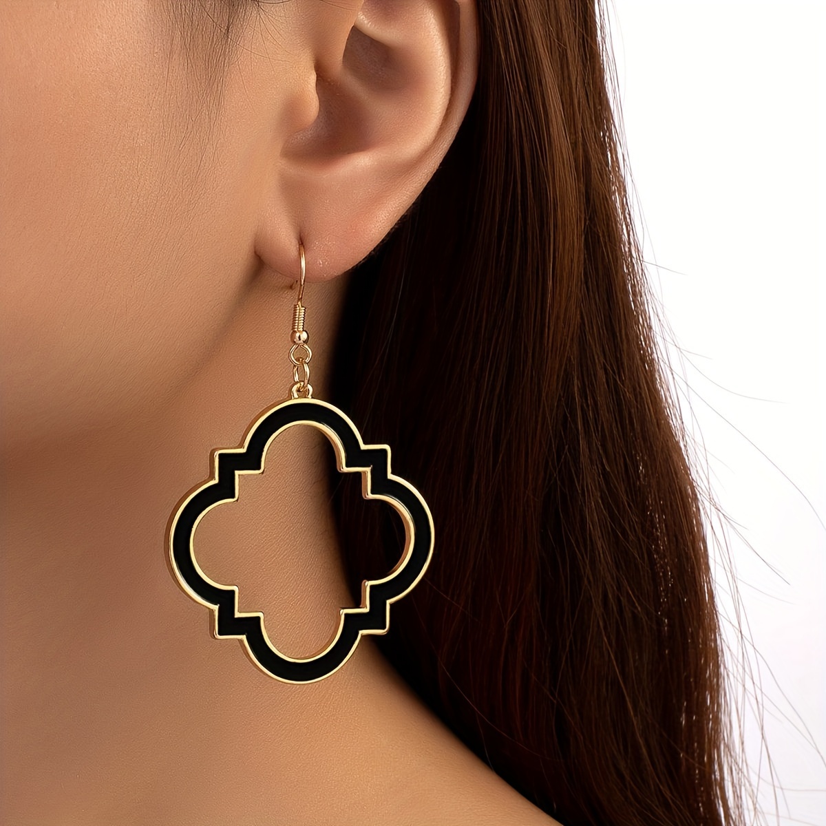Black Hollow Geometric Shape Dangle Earrings Bohemian Simple Style Plated Jewelry Trendy Female Earrings
Black Hollow Geometric Shape Dangle Earrings Bohemian Simple Style Plated Jewelry Trendy Female Earrings