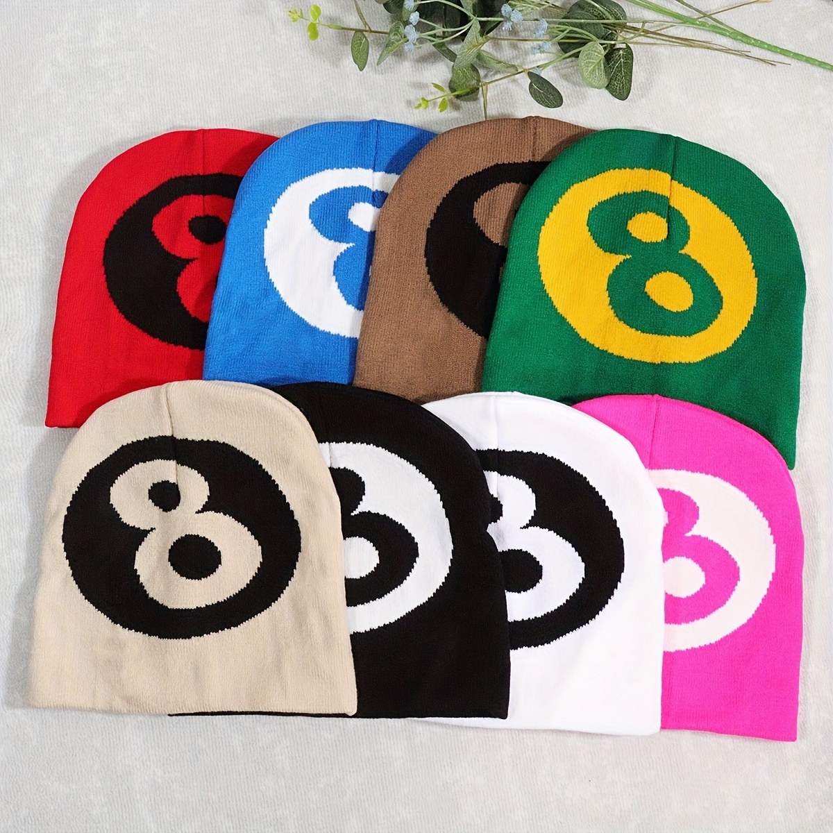 Bonnet tricoté unisexe, design de boule noire de billard, accessoire chaud pour l'automne/hiver, style urbain pour l'extérieur, taille unique extensible
Bonnet tricoté unisexe, design de boule noire de billard, accessoire chaud pour l'automne/hiver, style urbain pour l'extérieur, taille unique extensible