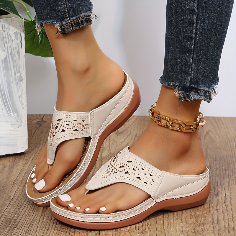 Women's Rhinestone Decor Wedge Sandals, Casual Clip Toe Platform Shoes, Comfortable Summer Shoes
Women's Rhinestone Decor Wedge Sandals, Casual Clip Toe Platform Shoes, Comfortable Summer Shoes