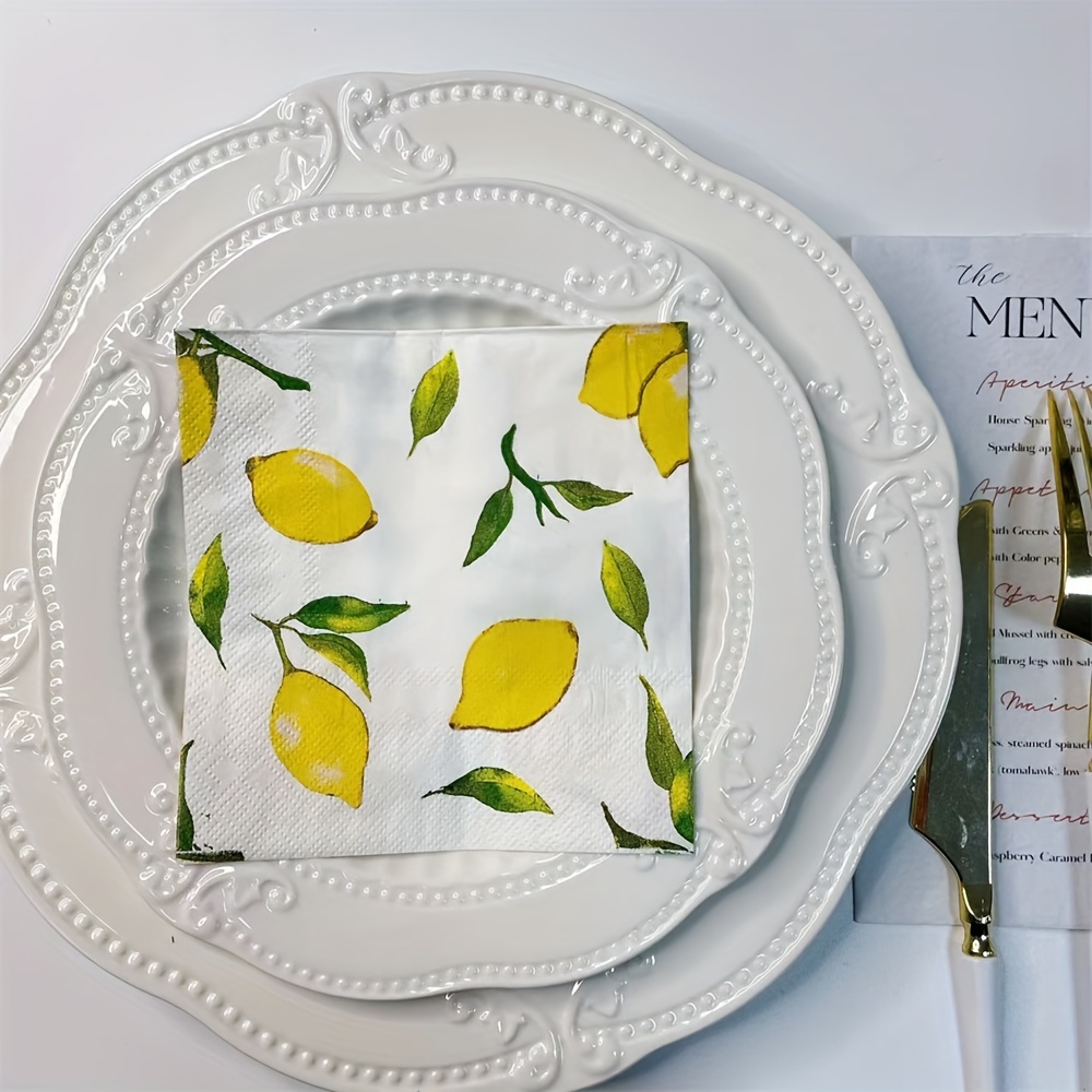 20pcs/set, Thickened Lemon Fruit Printed Napkins, Birthday Party Decoration , Suitable For Restaurant , Party Decor, Party Supplies, Holiday Decor, Holiday Supplies, Table Decor
20pcs/set, Thickened Lemon Fruit Printed Napkins, Birthday Party Decoration , Suitable For Restaurant , Party Decor, Party Supplies, Holiday Decor, Holiday Supplies, Table Decor