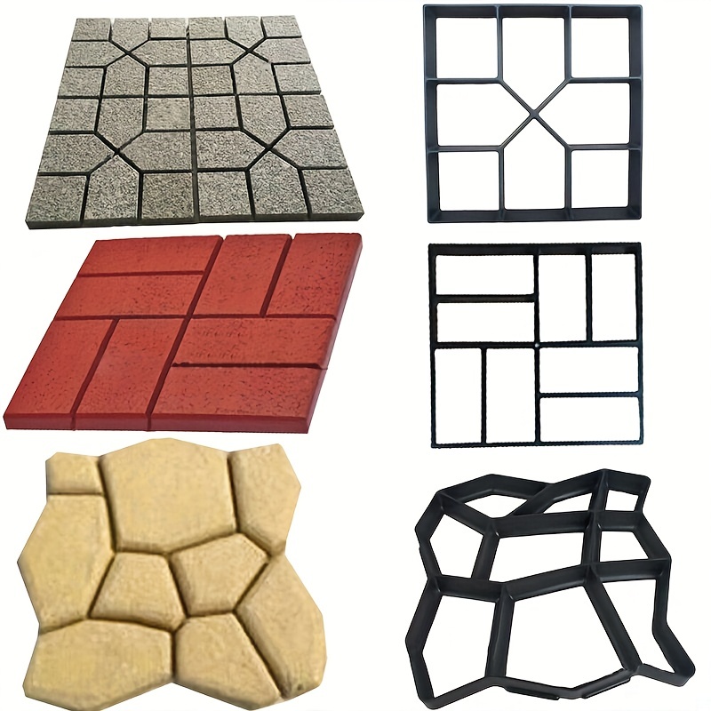 

1pc, Garden Walk Pavement Mold Diy Manually Paving Cement Brick Stone Road Concrete Molds