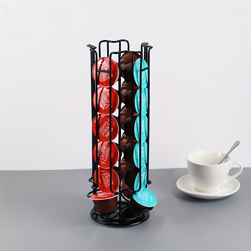 1pc Coffee Black 24 Capsules Large Capacity Rotatable Coffee Capsule Holder Display Rack Storage Rack
1pc Coffee Black 24 Capsules Large Capacity Rotatable Coffee Capsule Holder Display Rack Storage Rack