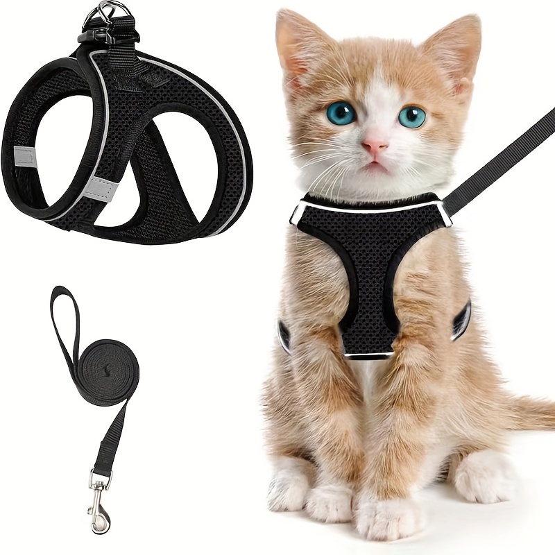 Escape-proof Cat Harness & Leash Set: Reflective Soft Mesh Vest For Safe Outdoor Walks With Your Kitten
Escape-proof Cat Harness & Leash Set: Reflective Soft Mesh Vest For Safe Outdoor Walks With Your Kitten