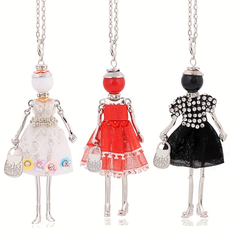 Elegant -chic Lady Pendant Necklace With Dress Accents - Long 29.92" Chain | Alloy | Ideal For Holidays & | Perfect Gift For Her, Charm Necklace, Best For Christmas
Elegant -chic Lady Pendant Necklace With Dress Accents - Long 29.92" Chain | Alloy | Ideal For Holidays & | Perfect Gift For Her, Charm Necklace, Best For Christmas