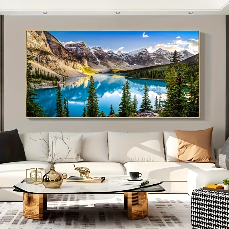 1pc 5d Diy Artificial Full Round Diamonds Painting Set For Adults Beginners, Mountain Landscape Pattern Diamonds Art For Home Wall Decoration And Gift 40x70cm/15.7x 27.6inch
1pc 5d Diy Artificial Full Round Diamonds Painting Set For Adults Beginners, Mountain Landscape Pattern Diamonds Art For Home Wall Decoration And Gift 40x70cm/15.7x 27.6inch