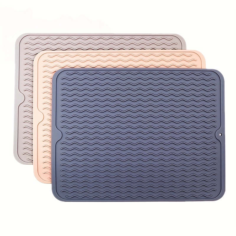 1pc Silicone Dish Drying Mat For Multiple Usage, Anti-slip Soft Silicone Coaster With Water Collector Heat-resistant Square Table Placemat For Housewarming Kitchen, 15.75*11.81inch
1pc Silicone Dish Drying Mat For Multiple Usage, Anti-slip Soft Silicone Coaster With Water Collector Heat-resistant Square Table Placemat For Housewarming Kitchen, 15.75*11.81inch