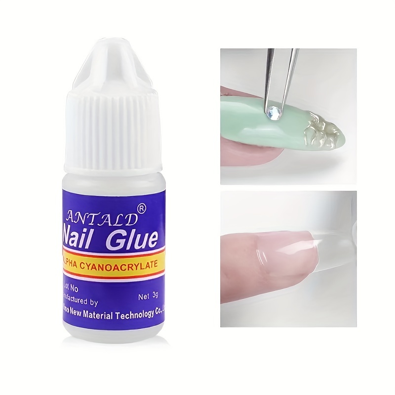 

10pcs/set Nail Glue Used For Fake Nail Glue On Nailssalon Or Home Use Nail Foil Glue Manicure Tool, 3g/pc