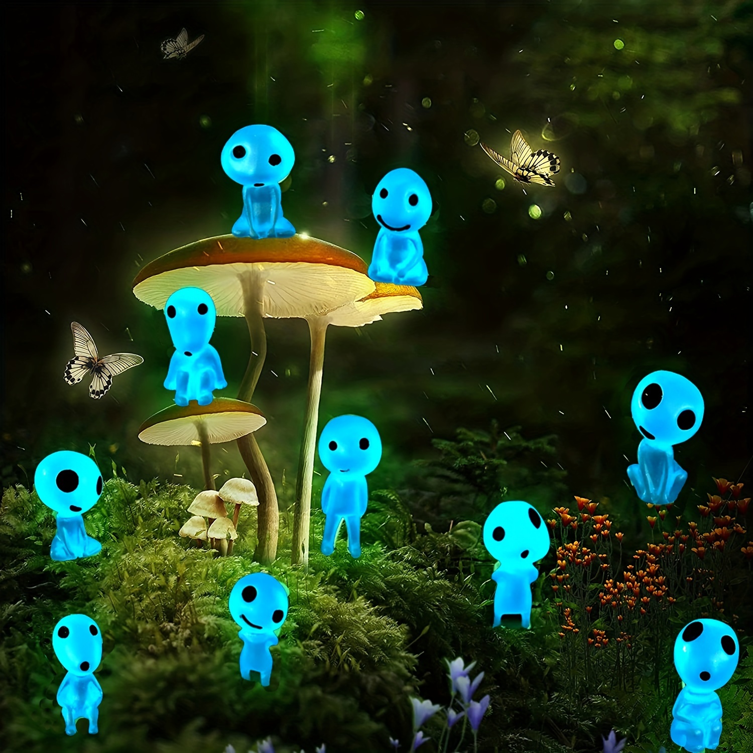 

5/10pcs, Glow-in-the-dark Fairy Garden Accessories Miniature Alien Elves, Ghost Kit For Micro Landscape Decoration