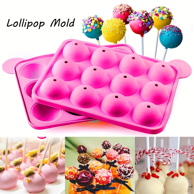 1pc, 12-hole Silicone Lollipop Mold For Cake Pops, Hard Candy, Chocolate, And Cookies - Perfect For Parties And Baking Supplies
1pc, 12-hole Silicone Lollipop Mold For Cake Pops, Hard Candy, Chocolate, And Cookies - Perfect For Parties And Baking Supplies
