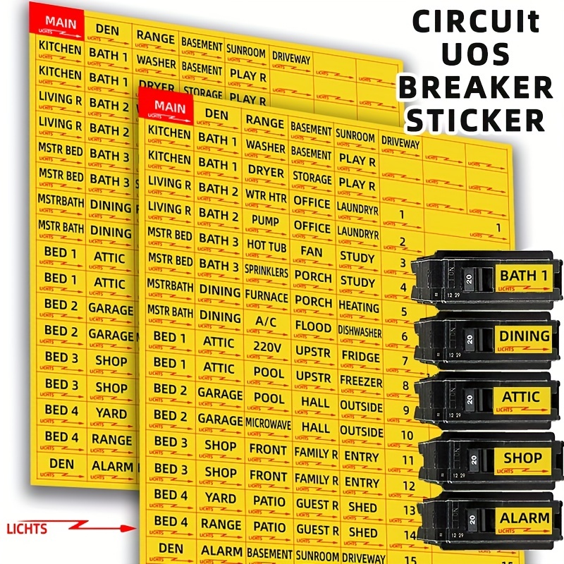 Circuit Breaker Sticker, 129pcs/set, Label Fuse Box Identification Reminder Sticker Prompt Stickers Convenient Identification Stickers
Circuit Breaker Sticker, 129pcs/set, Label Fuse Box Identification Reminder Sticker Prompt Stickers Convenient Identification Stickers