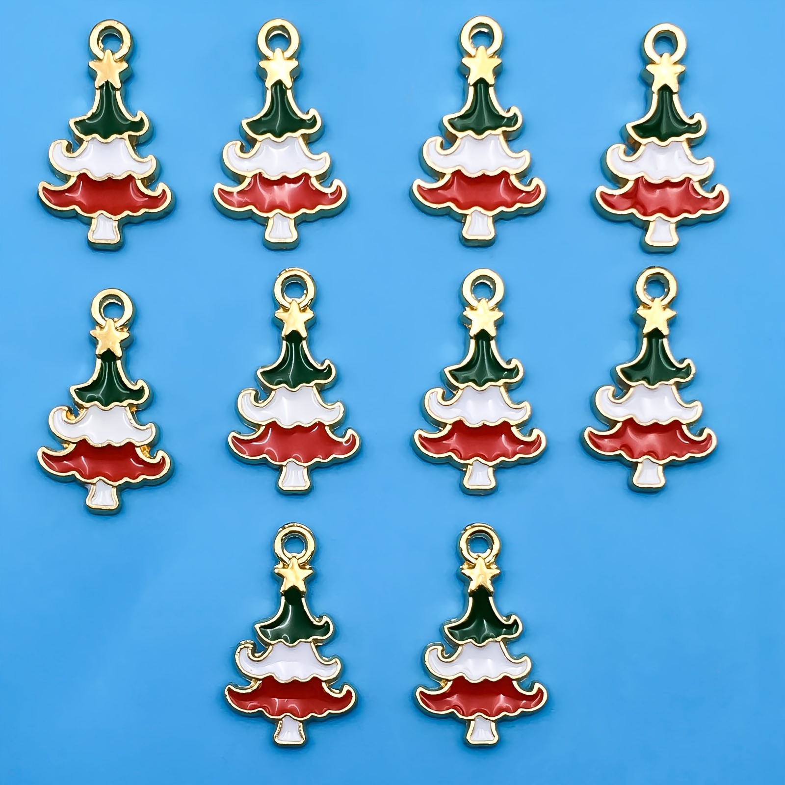 Styles Christmas Tree Garland Charms Enamel Alloy Pendants Temu