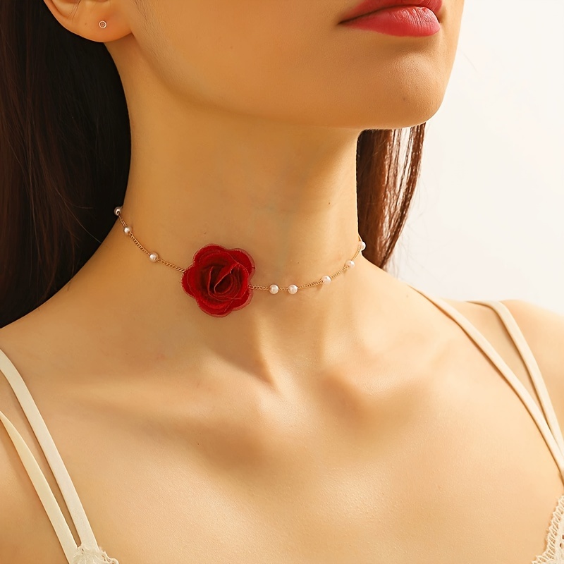1pc Elegant Coquette Style 18k Golden Plated Pearl Choker Necklace With Acrylic Fiber Flower, For , Parties, Weddings, And
1pc Elegant Coquette Style 18k Golden Plated Pearl Choker Necklace With Acrylic Fiber Flower, For , Parties, Weddings, And