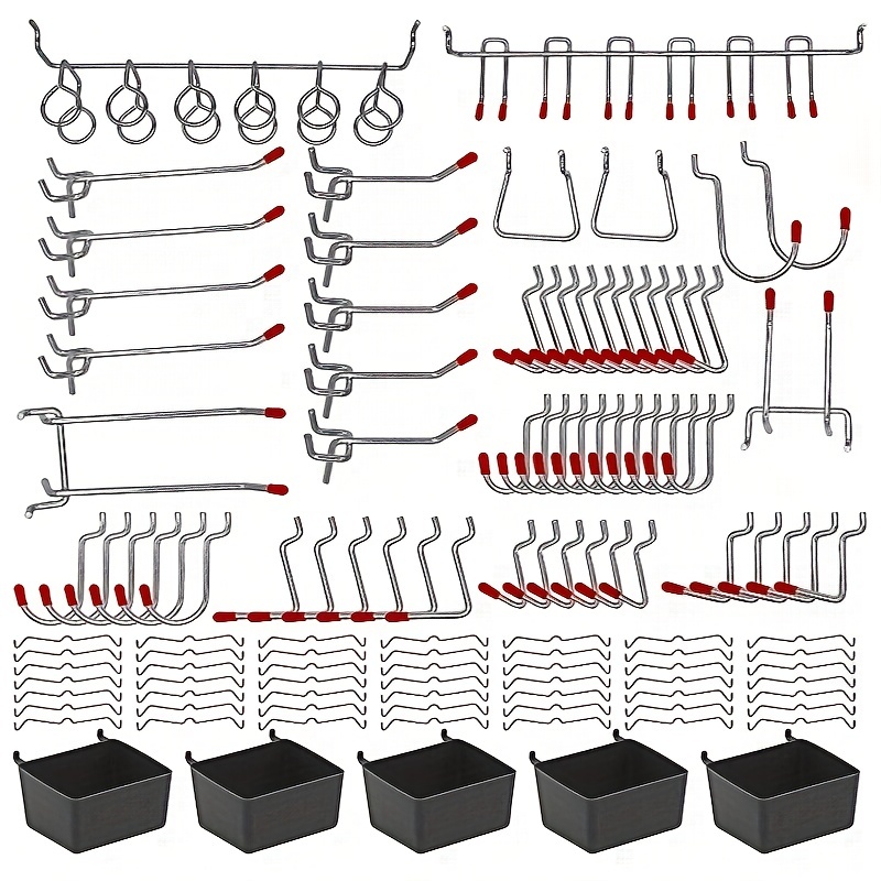 114/118/165pcs Metal Hanging Organizer Set, Waterproof Hooks And Storage Boxes For 1-inch Gutter , Tool Hanging Kit With Hammer, Brush, Drill, Screw For Garage, Warehouse, Garden Use
114/118/165pcs Metal Hanging Organizer Set, Waterproof Hooks And Storage Boxes For 1-inch Gutter , Tool Hanging Kit With Hammer, Brush, Drill, Screw For Garage, Warehouse, Garden Use