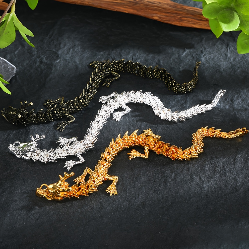 1pc 3d Brass Articulated Dragon, Brass Plated Chinese Dragon, Chinese Style Accessories Home Decoration, Desk Office Decoration
1pc 3d Brass Articulated Dragon, Brass Plated Chinese Dragon, Chinese Style Accessories Home Decoration, Desk Office Decoration