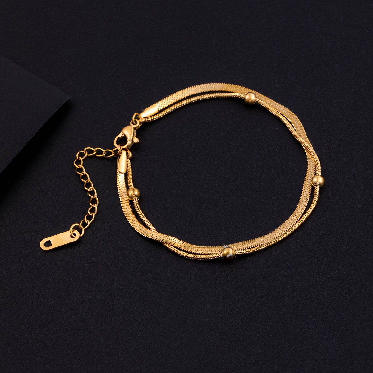 1pc Double Layers 18k Plated Hand Chain Bracelet Adjustable Hand Jewelry Decoration For Women
1pc Double Layers 18k Plated Hand Chain Bracelet Adjustable Hand Jewelry Decoration For Women