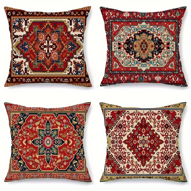 4pcs Boho Ethnic Style Short Plush Throw Pillow Case, Cushion Cover For Living Room Sofa Decoration, Office Chair Cushion Cover, Bedroom Decor (pillow Core Not Included)
4pcs Boho Ethnic Style Short Plush Throw Pillow Case, Cushion Cover For Living Room Sofa Decoration, Office Chair Cushion Cover, Bedroom Decor (pillow Core Not Included)
