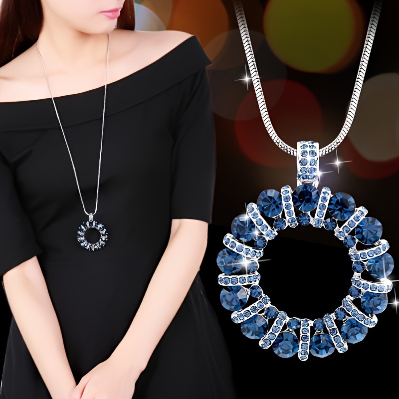Elegant Korean Style Rhinestone Embellished Alloy Pendant Necklace, Versatile Long Chain For Women, With Sparkling Round , For And Special Occasions, Long Necklace
Elegant Korean Style Rhinestone Embellished Alloy Pendant Necklace, Versatile Long Chain For Women, With Sparkling Round , For And Special Occasions, Long Necklace
