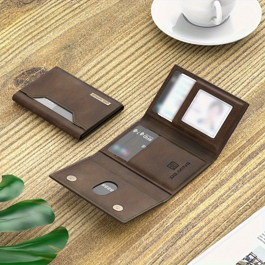 Vintage-style Leather Wallet With Rfid Blocking, Large Capacity & Transparent Window - Perfect Valentine's Gift For Him Or Her
Vintage-style Leather Wallet With Rfid Blocking, Large Capacity & Transparent Window - Perfect Valentine's Gift For Him Or Her