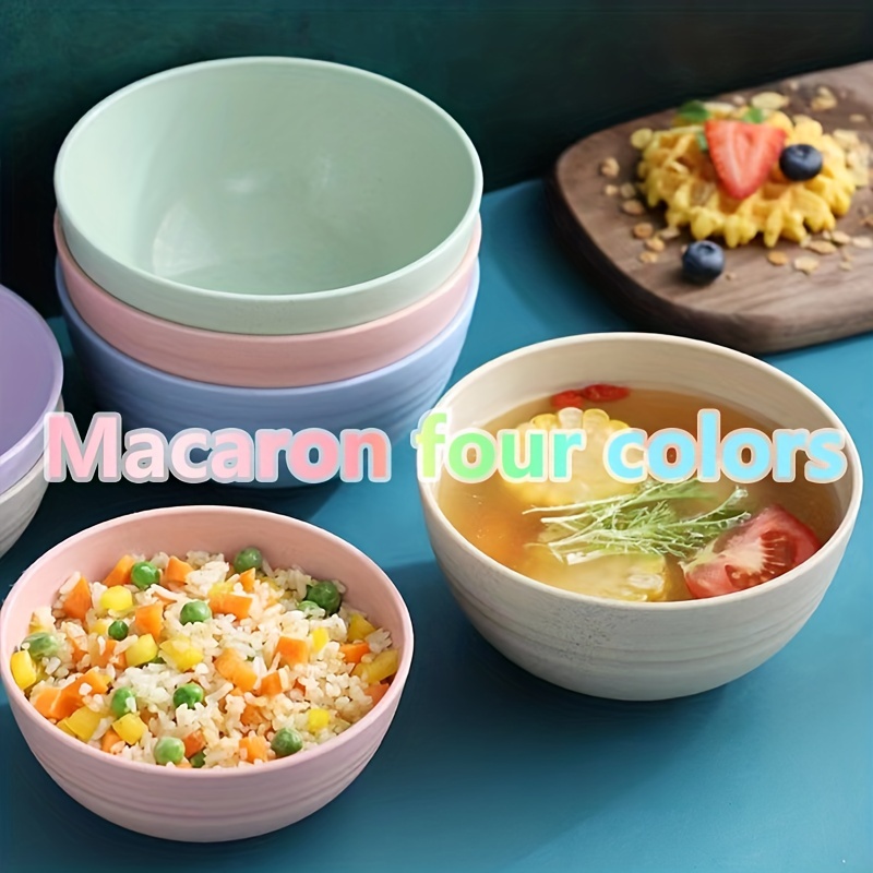 4-pack Macaron Plastic Bowls, Round,, Drop-proof, , Ideal For Oats, Salads, Pasta, Soups, Dishes - 1/4/6pcs Options
4-pack Macaron Plastic Bowls, Round,, Drop-proof, , Ideal For Oats, Salads, Pasta, Soups, Dishes - 1/4/6pcs Options