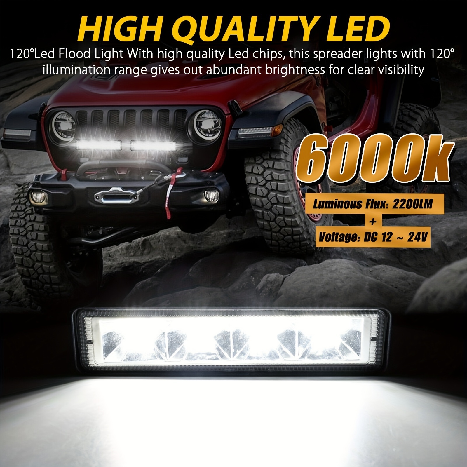 W Led Car Work Light High Brightness Drl Truck Offroad Motorcycle