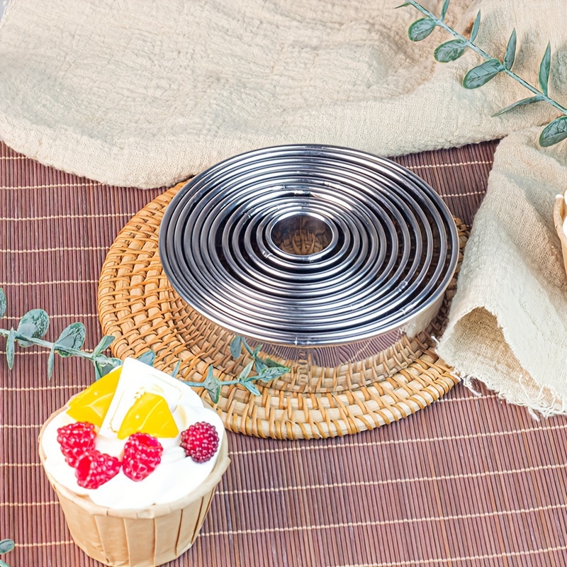 12pcs Round Rolled Stainless Steel Cookie Cutter Round Cookie Cutter Cookie Cutter Round Pastry Mold Round Donut Ring Mold For Baking Pastry
12pcs Round Rolled Stainless Steel Cookie Cutter Round Cookie Cutter Cookie Cutter Round Pastry Mold Round Donut Ring Mold For Baking Pastry