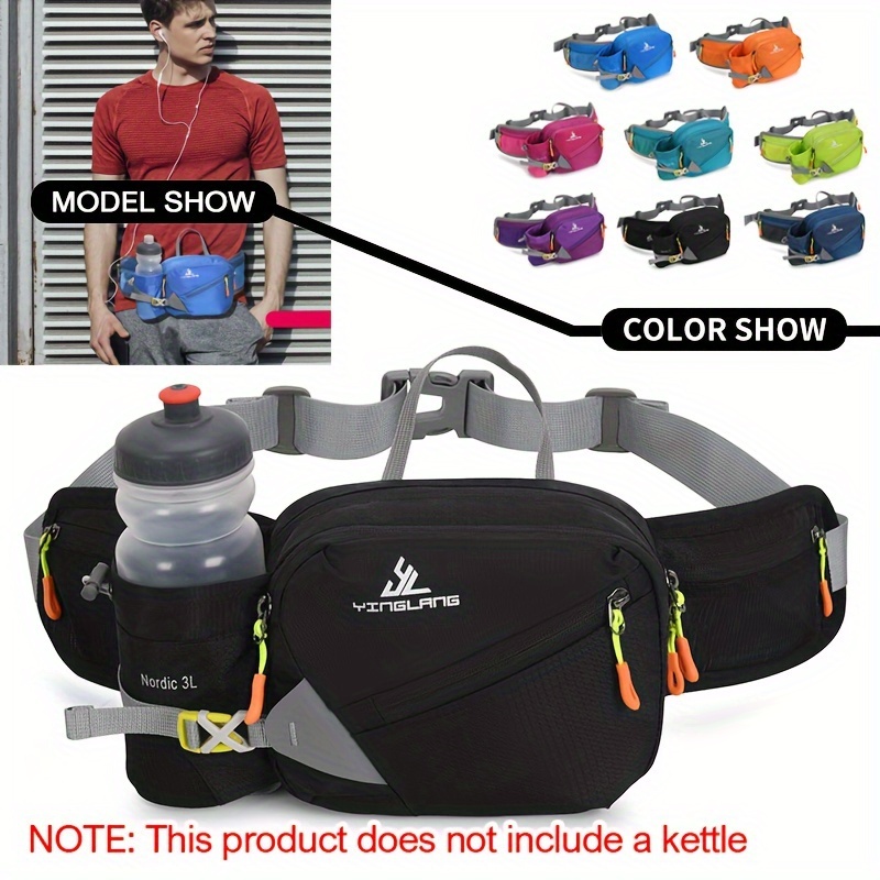 Running Waist Pack With Water Bottle Holder - Nylon, Zippered Compartments For Outdoor Hiking & Marathon Gear, In Multiple Colors, Hiking Accessories
Running Waist Pack With Water Bottle Holder - Nylon, Zippered Compartments For Outdoor Hiking & Marathon Gear, In Multiple Colors, Hiking Accessories