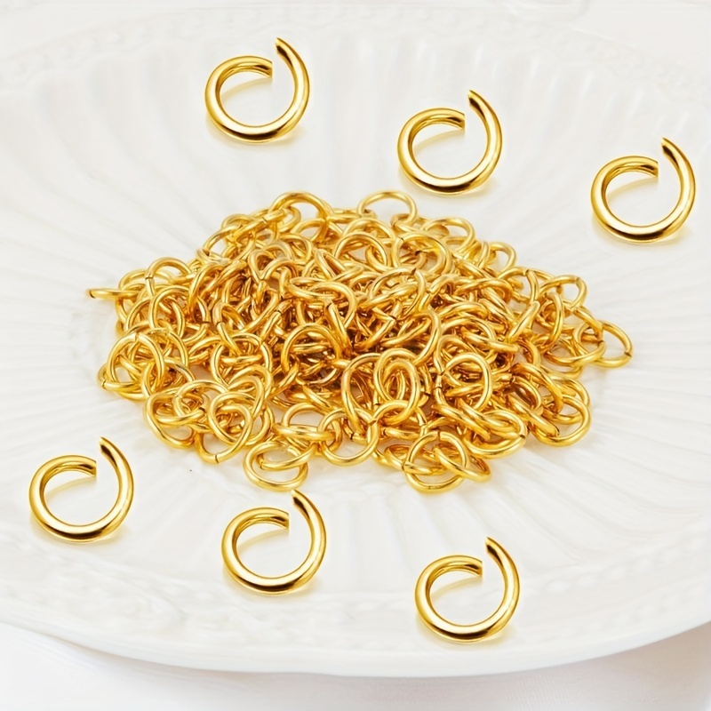200pcs Golden Stainless Steel Open Jump Rings - Connectors For Diy Necklace & Bracelet Crafting, Jewelry Making Supplies
200pcs Golden Stainless Steel Open Jump Rings - Connectors For Diy Necklace & Bracelet Crafting, Jewelry Making Supplies