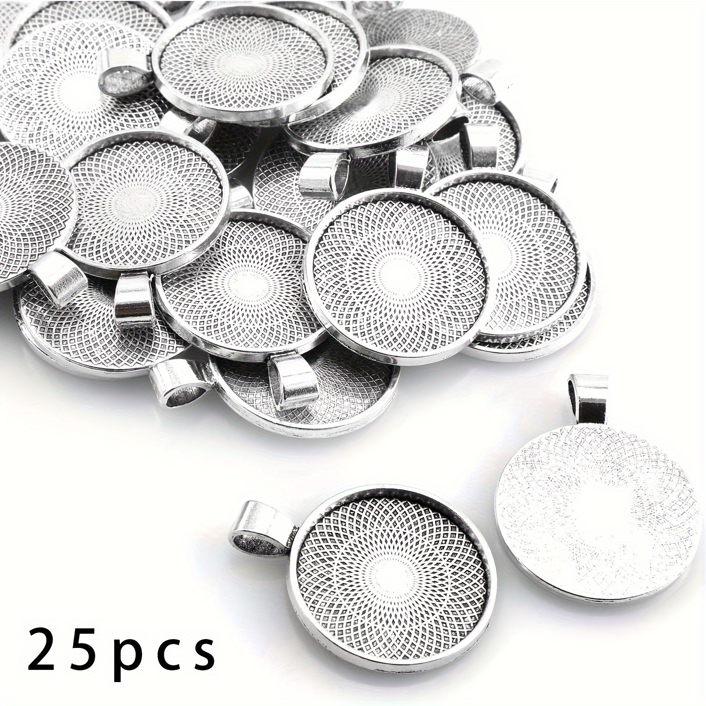 25 Alloy 25mm Round Inlay Pendant Trays For Diy Crafts, Photos And Jewelry Accessories Making
25 Alloy 25mm Round Inlay Pendant Trays For Diy Crafts, Photos And Jewelry Accessories Making