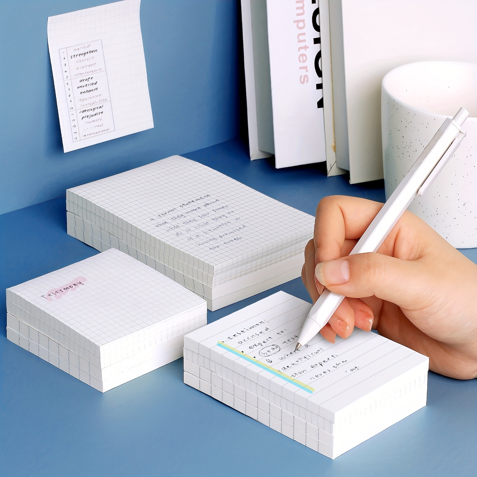 80 Small & 60 Large/medium Self-adhesive Portable Student Note Markers: The Perfect Book Of Horizontal Strip & Grid Sticky Notes For School & Office Use!
80 Small & 60 Large/medium Self-adhesive Portable Student Note Markers: The Perfect Book Of Horizontal Strip & Grid Sticky Notes For School & Office Use!