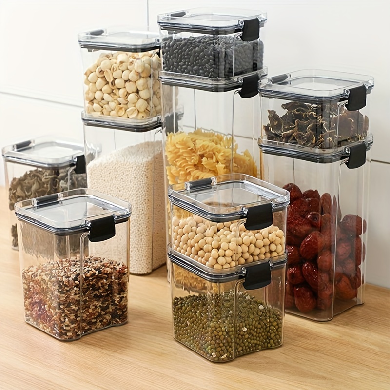 Organize Your Pantry With 1pc Airtight Food Storage Containers - Perfect For Canning, Cereal, Rice, Pasta, Flour & Sugar!
Organize Your Pantry With 1pc Airtight Food Storage Containers - Perfect For Canning, Cereal, Rice, Pasta, Flour & Sugar!