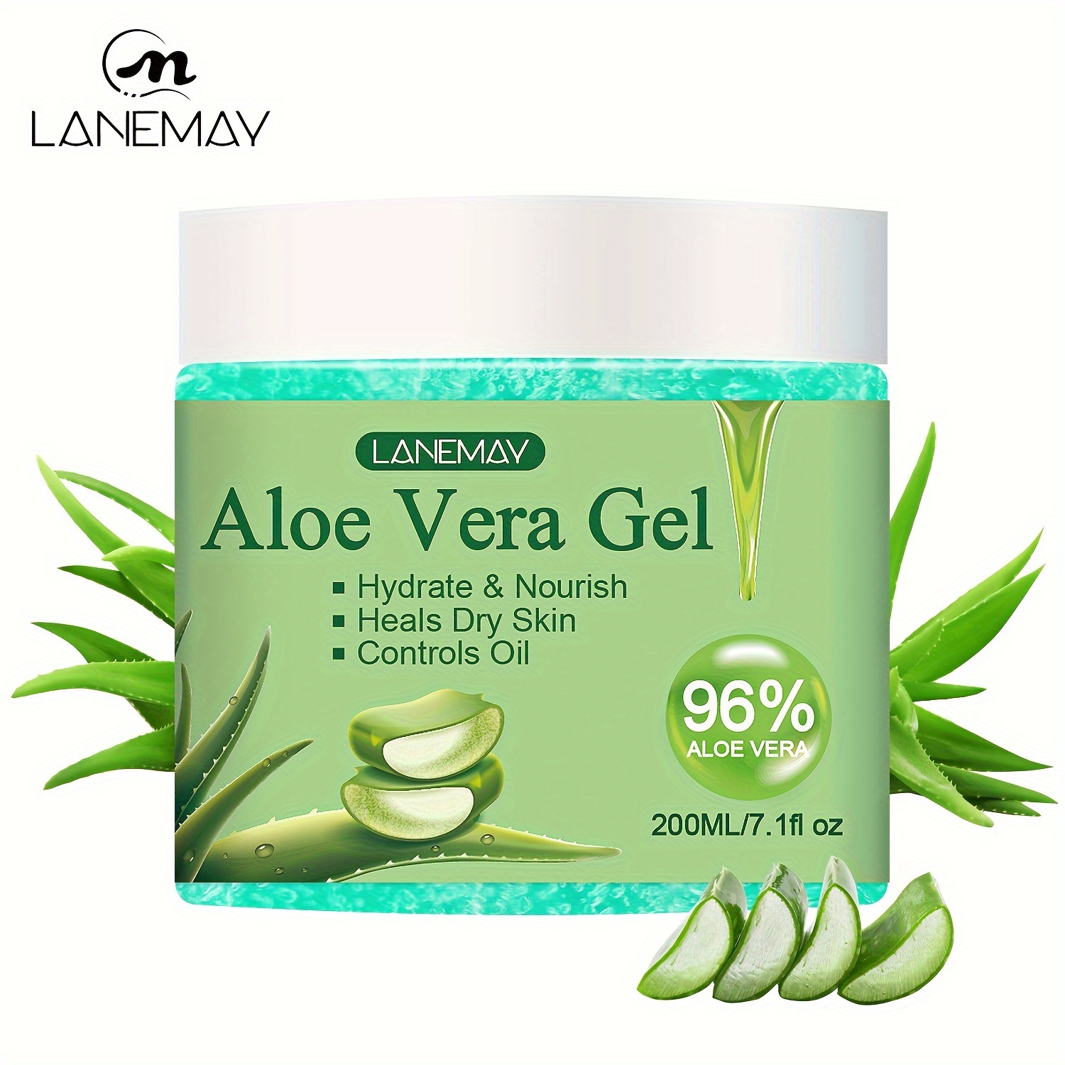 200 ml de gel d'aloe vera à 96 % d'aloe pur - Hydrate la peau, non gras, pénètre rapidement dans la peau - Pour le visage, les soins du corps avec du squalane végétal
200 ml de gel d'aloe vera à 96 % d'aloe pur - Hydrate la peau, non gras, pénètre rapidement dans la peau - Pour le visage, les soins du corps avec du squalane végétal