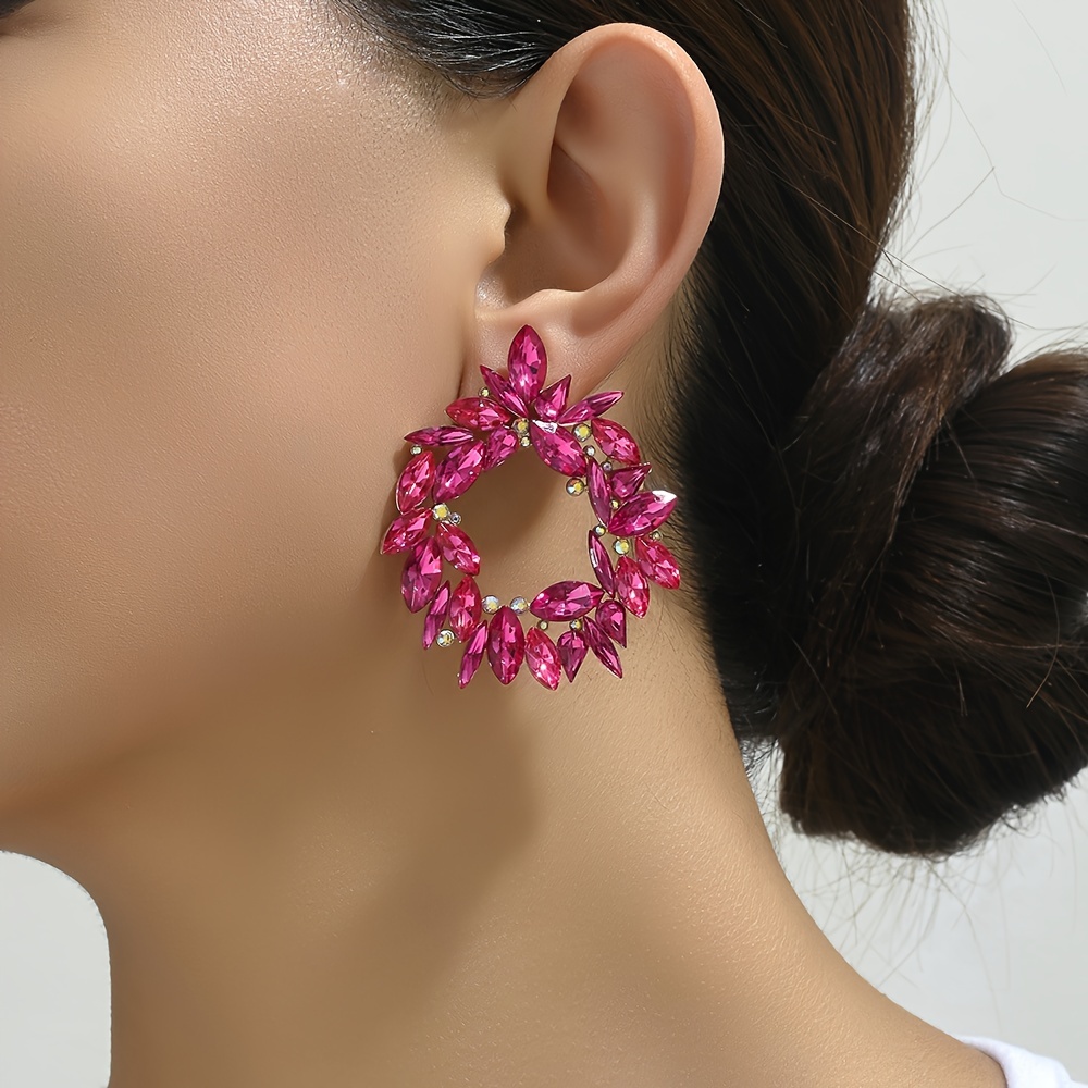 Full Rhinestone Ring Stud Earrings Zinc Alloy Ear Jewelry Elegant Simple Style Earrings For Women Daily Wear
Full Rhinestone Ring Stud Earrings Zinc Alloy Ear Jewelry Elegant Simple Style Earrings For Women Daily Wear