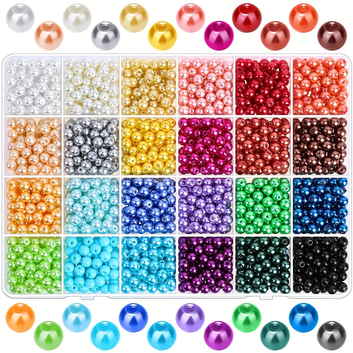 1680pcs 6mm 24 Colors Plastic Pearl Set For Diy Bracelet Necklace Jewelry Making Handmade Craft Supplies
1680pcs 6mm 24 Colors Plastic Pearl Set For Diy Bracelet Necklace Jewelry Making Handmade Craft Supplies